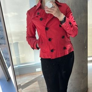 Red Burberry Jacket size USA 4, UK 6. Good condition and well cared for.